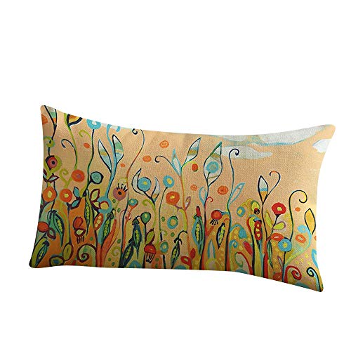 Decorative Throw Pillow Covers 30x50cm Flowers Cushion Cover Soft Square Throw Pillow Case for Living Room Sofa Bed Pillowcases