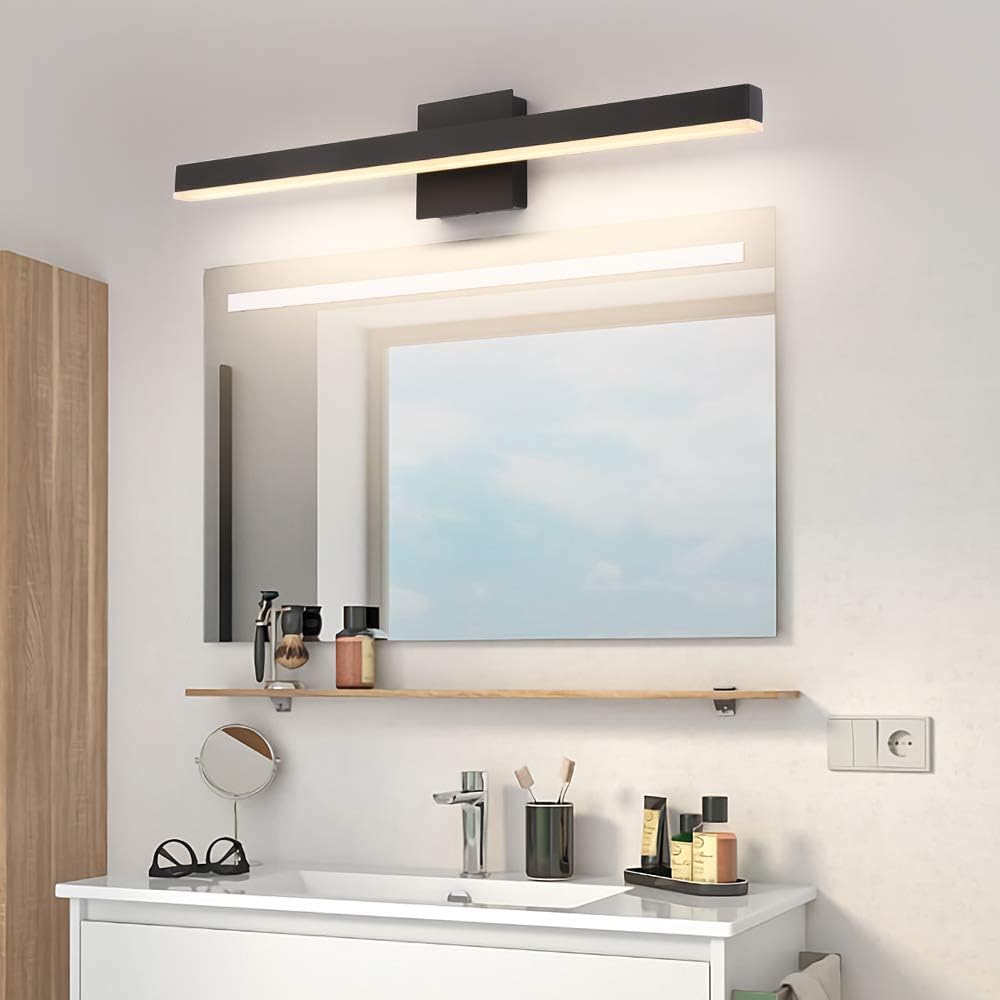 LED Bathroom Vanity Lighting Fixture Black Finish, JOOSSNWELL 39.37