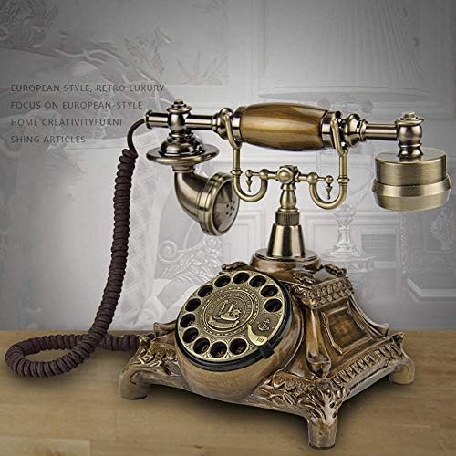 レトロな固定電話ヨーロッパの回転式ダイヤルアンティーク電話レトロな昔ながらの固定