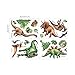 DECOWALL DS-8034 Watercolour Dinosaur Kids Wall Stickers Wall Decals Peel and Stick Removable Wall Stickers for Kids Nursery Bedroom Living Room (Small) d?cor