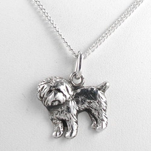 Fine Arf Sterling Silver Necklace with Maltipoo Goldilocks Charm