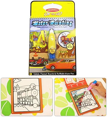 YOUR MOON On the Go Water Painting Baby Drawing Maps For Kids Intimate Series (Vehicles)