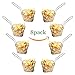 8pcs Mini Square Fry Bakest French Fries Basket Table Serving Frying Chips BasketsFrench Fry Holder for Kitchen Restaurant Party Barbecue(Silver)