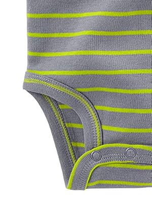 Simple Joys By Carter's – Set 6 Pezzi Neonato (3-6M) – Verde/Grigio Con Rinoceronti