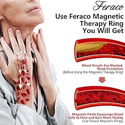 Feraco 2 Pcs Copper Magnetic Rings for