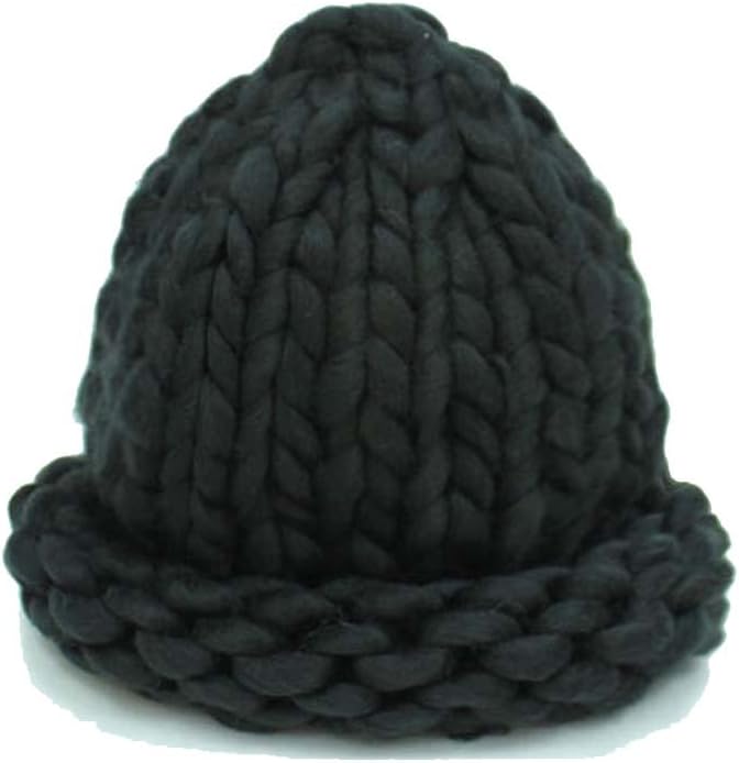 MACARON Women's Big Loop Yarn Handmade Knit Beanie Helsinki Hat (10 mm, 20 mm)