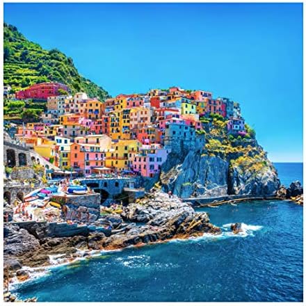 Wooden Mosaic Jigsaw Puzzle - Cinque Terre - 300 Unique Pieces Challenge Any Puzzle Lover Ages 8 to Adult - Made in The USA by Zen Art & Design