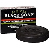 Madina African Black Soap Cocoa Butter with Vitamin E, 3.5 oz