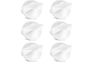 Hasanbar 146MT574 Timer Knob for FD Series Spring Wound Timers - Compatible with Intermatic Switch - Ideal for Lights, Fans, Motors, Heaters - White (6 Pack)