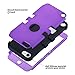 ULAK Case for iPod Touch 6 & 5th Generation, Anti Slip Anti-Scratch Silicone Case Shockproof Protective Cover with Hybrid High Soft Silicone + Hard PC Case (Purple)