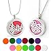 2 PCS Essential Oil Necklace Aromatherapy Diffuser Jewelry for Women(Music Notes & Love) by Lademayh