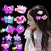 BAOQISHAN 20 Pieces Colorful LED Sparkle Plastic Cute and interesting Hair Bow Clips Barrettes Party accessories