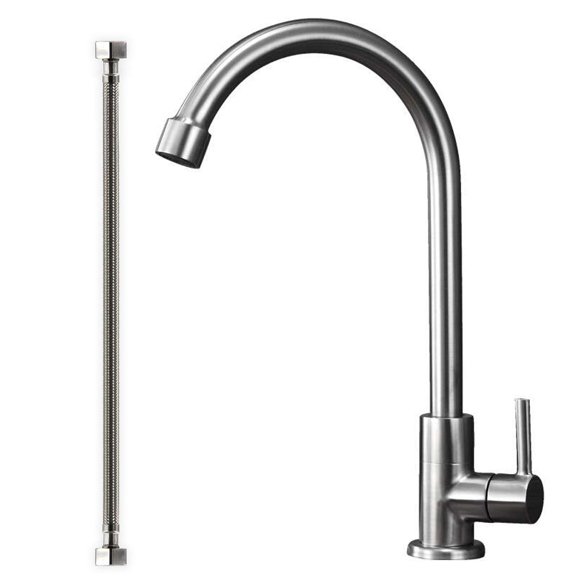 Hotbasin Stainless Steel Cold Water Kitchen Sink Faucet Amazon In