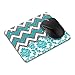 Non-Slip Rectangle Mousepad, FINCIBO Teal Chevron Damask Mouse Pad for Home, Office and Gaming Desk