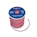 SAXTX 100% Nylon 164 Feet 3mm Double Reflective Guyline Cord with Bobbin, High-Visibility Tent Rope Guy Lines for Rain Tarps, Tents, Hiking, Camping & Survival Gear, 50meter, Red