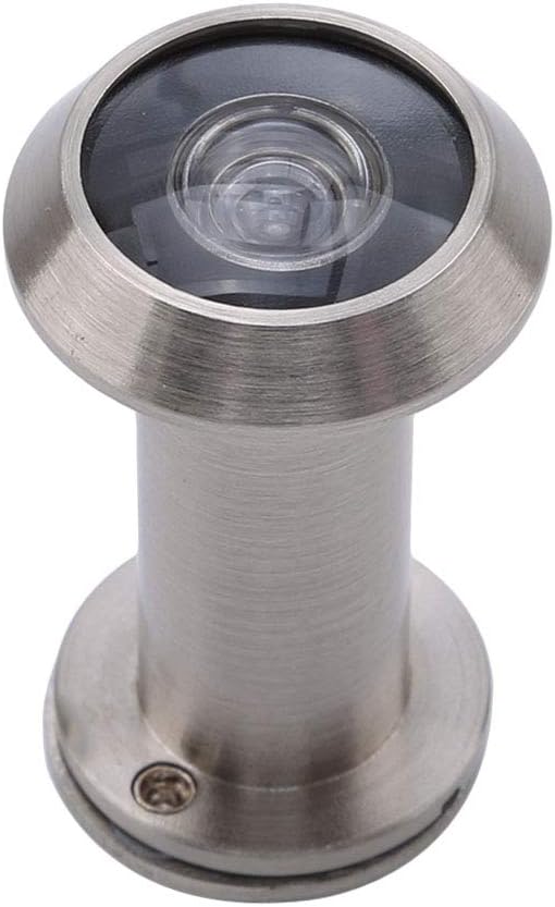 Yunzee Door Peephole 200 Degree Wide View Security Hidden Hole Viewer Heavy Duty Rotating Privacy Cover Home Office Hotel,Silver