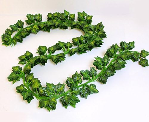 78 Feet - 12 English Greenery Fake Ivy Leaves Artificial Garland Hanging Vine Plant for a Garden Arch Wedding Party Office Decoration,Odorless(pack of 1)