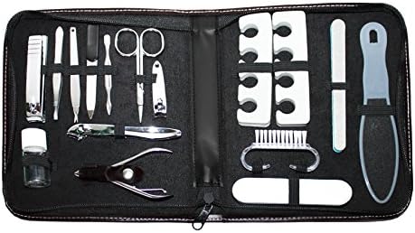 Smart Essentials Manicure/Pedicure Set, Black (20-Piece)