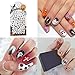 Halloween Nail Decals Tip Nail Art Stickers Self-adhesive Nail Decoration for Manicure DIY or Nail Salon 4 Sheet (black 01)
