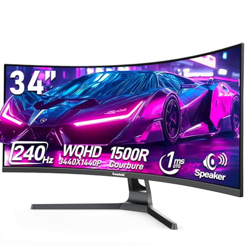 Gawfolk 34 Inch Curved Gaming Monitor