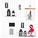 Kaforise Painted Wire Wall Grid Panel, Multifunction Photo Hanging Display and Wall Storage Organizer, Pack of 2, Size 15.8