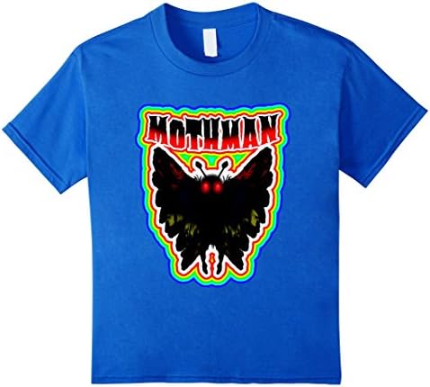 Kids Mothman Retro Colorful Gift Novelty t-shirt 6 Royal Blue