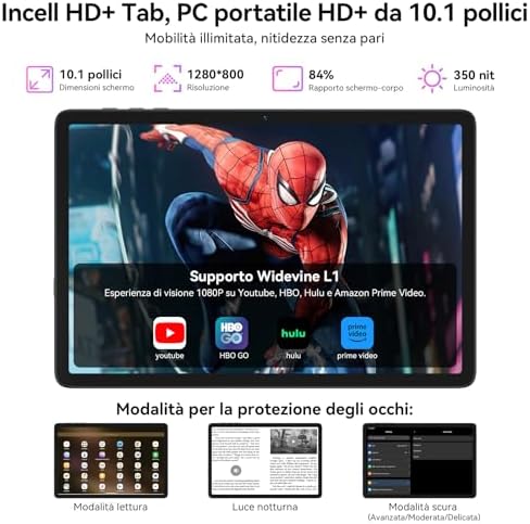 T20 Android 16 Tablet in Offerta, 24 GB RAM+ 256 GB ROM (2 TB TF)