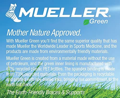 MUELLER Sports Medicine Green Self-Adjusting Hinged Knee Brace, Knee Pain Relief Support for Men and Women, Ideal for Arthritis, Sprains, Black, One Size