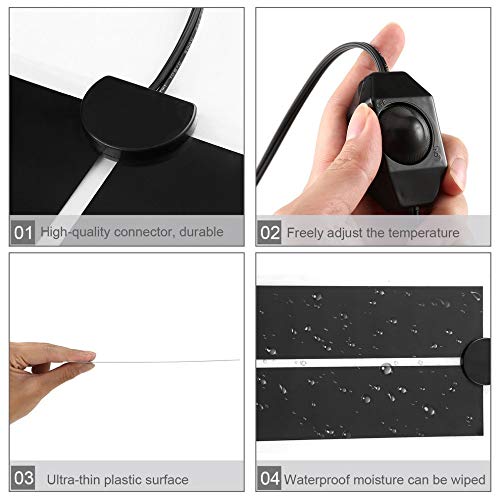 2 Pack 20W Reptile Heating Pad Tank Warmer with Temperature Control