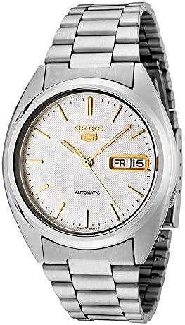 Amazon.com: Seiko Men's SNXF05 Seiko 5 Automatic White Dial