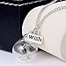 Wish Bottle Necklace,Haluoo Women Girls Creative Handmade Glass Wish Bottle With Real Dandelion Seeds Pendant Necklace Silver Long Sweater Chain Necklace Birthday Chrismas Graduation Gifts (Clear)thumb 2