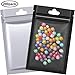 200 Pieces Foil Pouch Bag,Resealable Odor Proof Bags, Polyester Film Zip Lock Bags Aluminum Foil Bags, Metallic Polyester Film Foil Flat Food Storage Bags Pouch (Black)