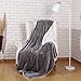 Sherpa Fleece Blanket Throw, Bed Blanket for Winter | Plush Microfiber Lightweight Travel Blanket Cozy Softest Warm Thick | Thermal Fuzzy Blanket for Teen Girls | Best Gift for Moms Grey 50x60