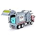 KDW 1/43 Scale Diecast Recycling Garbage Truck Toys for Kids with Bin (Gray)