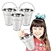 Toy Cubby Galvanized Large Metal Buckets - 6 Pieces