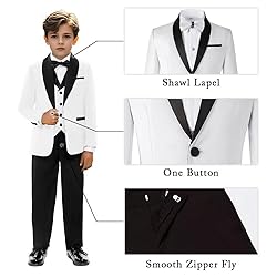 Tuxedo Suits for Boys 3 Pieces Slim Fit Boys Formal