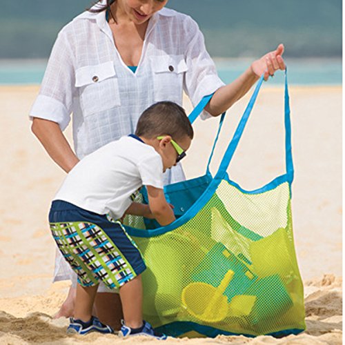 for Children Beach Toys, Clothes, Towel Extra large Sand Away Beach Shell Storage Mesh Bag