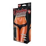 2 Pack Set - Hustler Vibrating Lace Thong Stimulating Panties with Bullet and Hidden Built-in Pocket Sleeve S/M or M/L, Black and Red (S/M)
