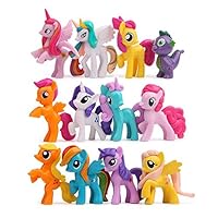 12 pcs (1 set) Little Pony Toys Figurines Playset, Cake decoration