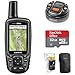Garmin 010-01199-20 GPSMAP 64st Worldwide Handheld GPS 1 Yr. Subscription Preloaded US Map + 32GB Memory Card + LED Brite-Nite Dome Lantern Flashlight + Carrying Case + 4X AA Batteries w/Charger