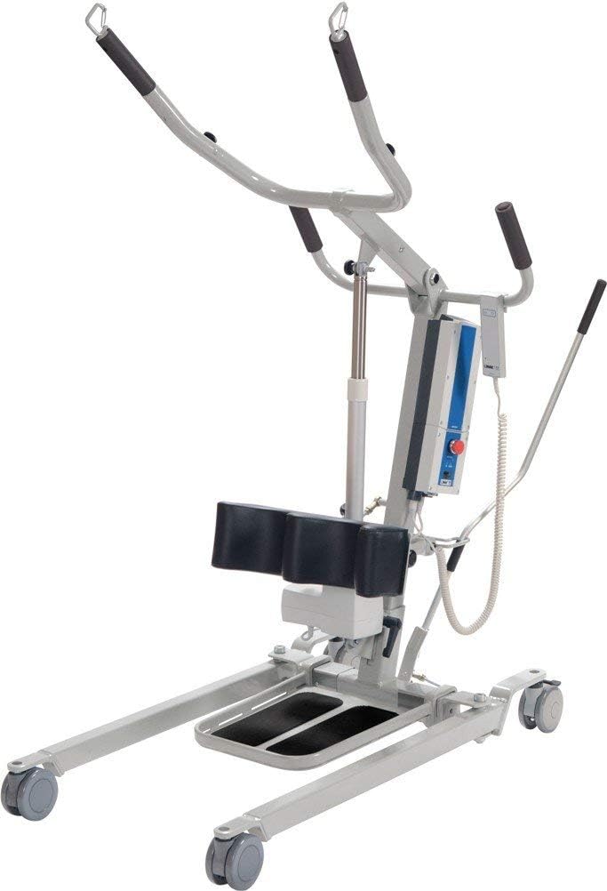 Drive Medical 13246 Stand-Assist Lift, Extra-Wide Non-Skid Foot, Provides Stable Assistance in Standing, Padded Adjustable Leg Support, Easy-roll 4