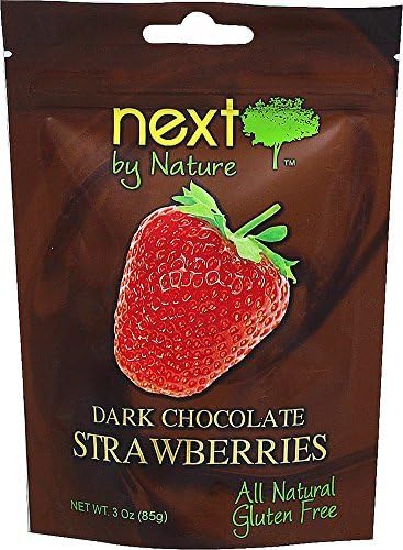 Next by Nature Dark Chocolate Strawberries-3 oz Bag by Next By Nature