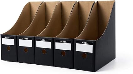 Amazon Kama Bridal ファイルボックス 書類収納ケース ドキュメントファイル 文房具 机上収納ボックス 大容量 分類用インデックス付 五枚セット ボックスファイル 文房具 オフィス用品