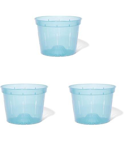 ZOMA - Lot De 3 Pots Transparents Pour Orchidées à Fond Surélevé, Pots