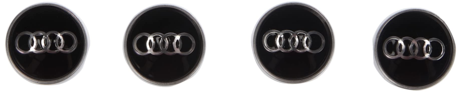 Audi 80A071215 Universal Valve Caps with Rings Logo
