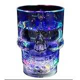 Fun Central AD006, 1 Pc, 14 oz Multicolor LED Liquid Activated Skull Mug, LED Skull Cups For Halloween and Pirate Theme Parties