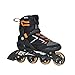 Rollerblade Macroblade 80 Mens Adult Fitness Inline Skate - Black/Orange - 80 mm / 82A Wheels with SG5 Bearings - Performance Skates - US Size 8, Black/Orange, Size 8