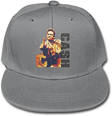 JSWALA Unisex Kids Johnny Cash Solid Baseball Caps Snapback Hats Ash