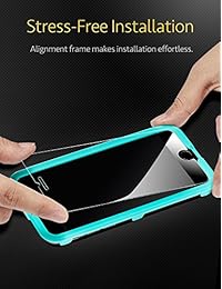 ESR iphone 8 plus Protector de visualización, [2-Pack] Fuerza resistente hasta 22 pounds iPhone 8 plus vidrio templado con última intervensión self-installation Kit, carcasa amigable para iphone 8 plus 7 Plus 6S Plus 6 Plus