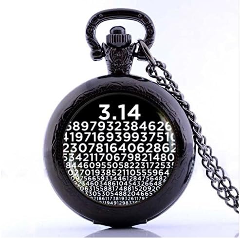 Pi Pocket Watch Necklace, Numbers Pendant ,Symbol for Pi, Math Teacher Gifts, Science Jewelry